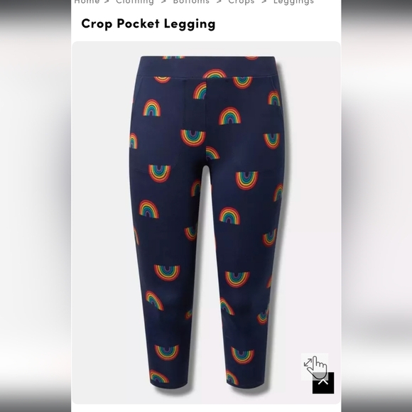 Torrid rainbow Pocket Premium Leggings Blue 2x New! - Picture 2 of 11